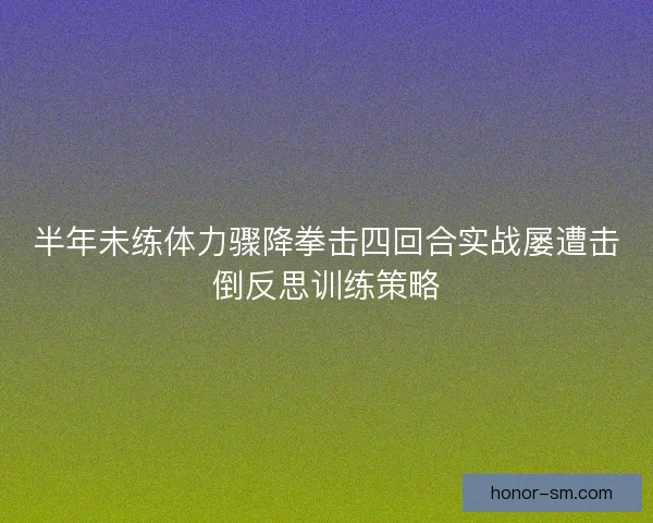 半年未练体力骤降拳击四回合实战屡遭击倒反思训练策略
